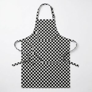 Full-Length Apron – B&W Checks